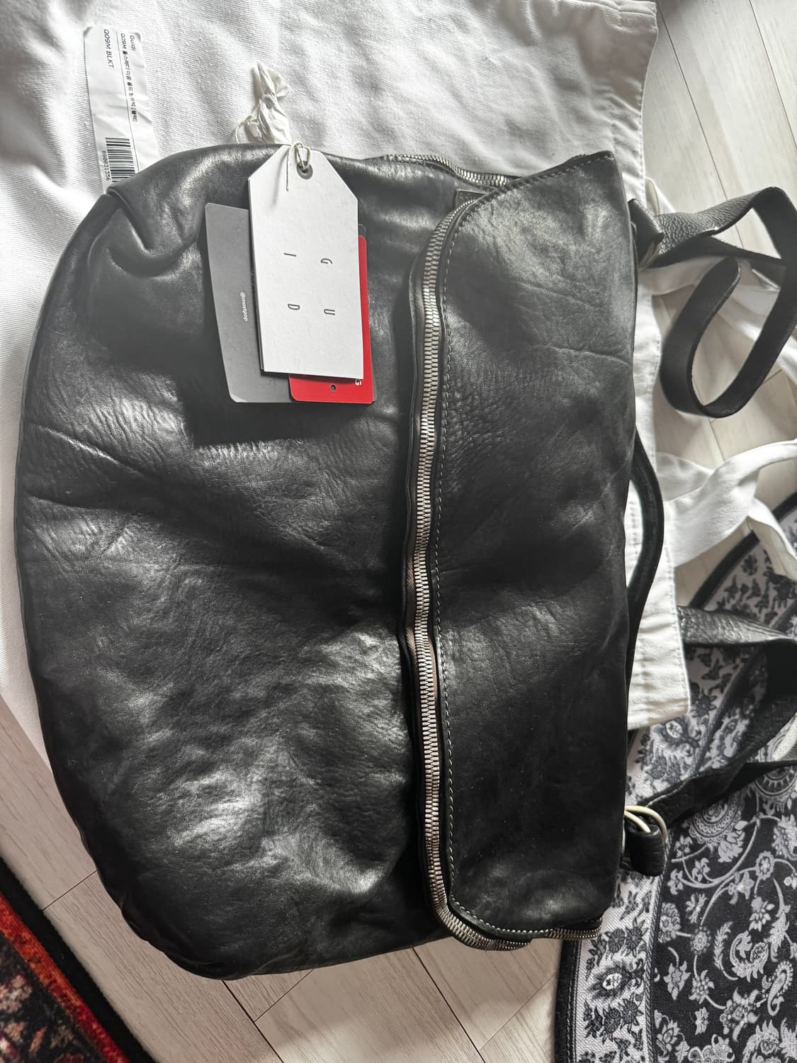 GUIDI M10 훌스레더 메신저 숄더백 블랙 상품이미지1