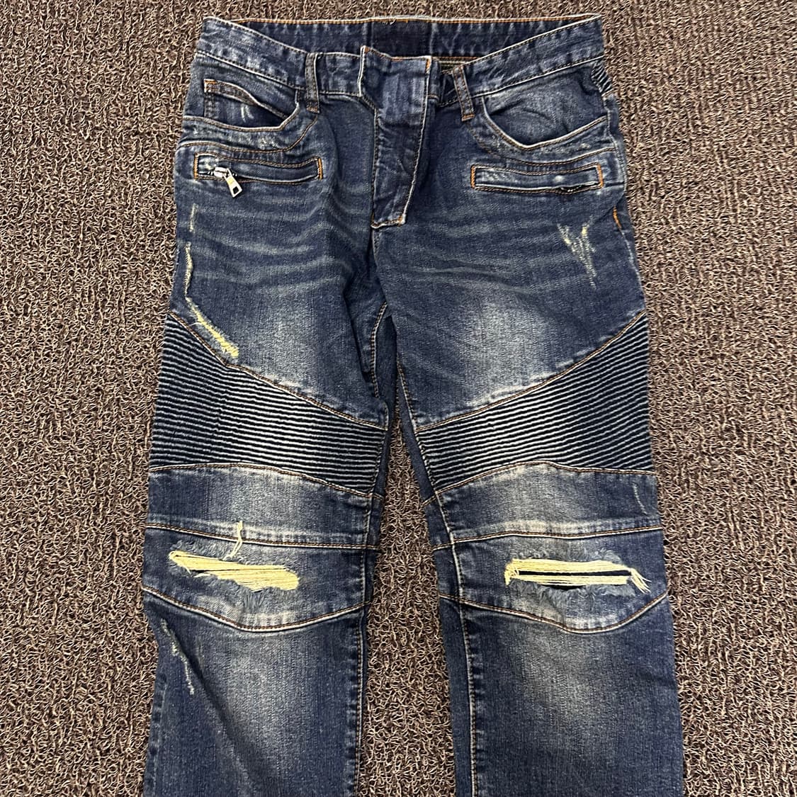 발망 워싱 바이커 데님 청바지 팬츠 32인치 상품이미지2