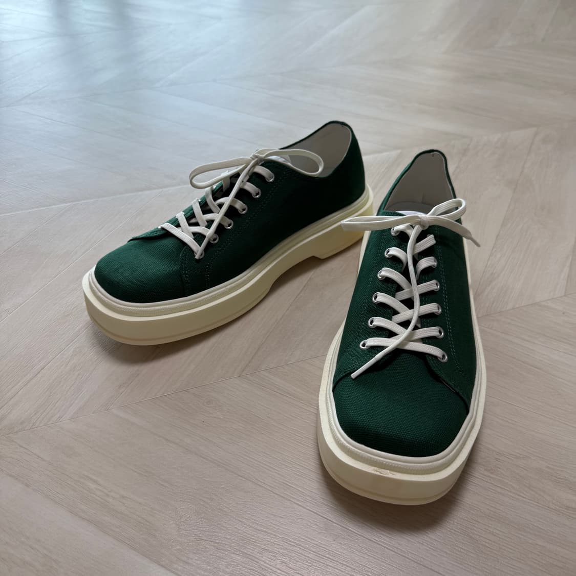 위더로드 스퀘어토 스니커즈 그린 280 상품이미지1