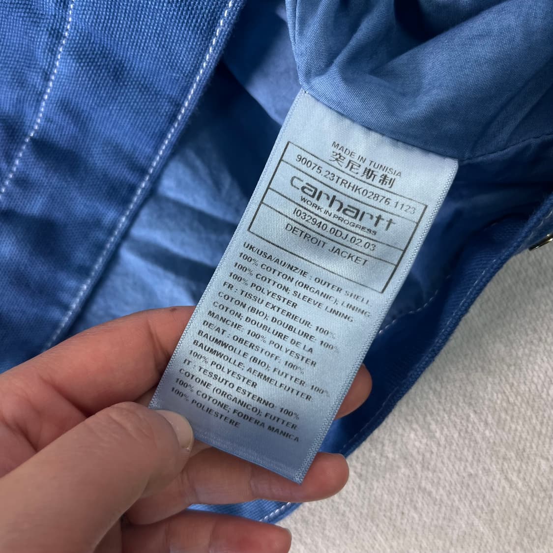 100 칼하트 WIP 스카이블루 디트로이트 워크자켓  상품이미지5