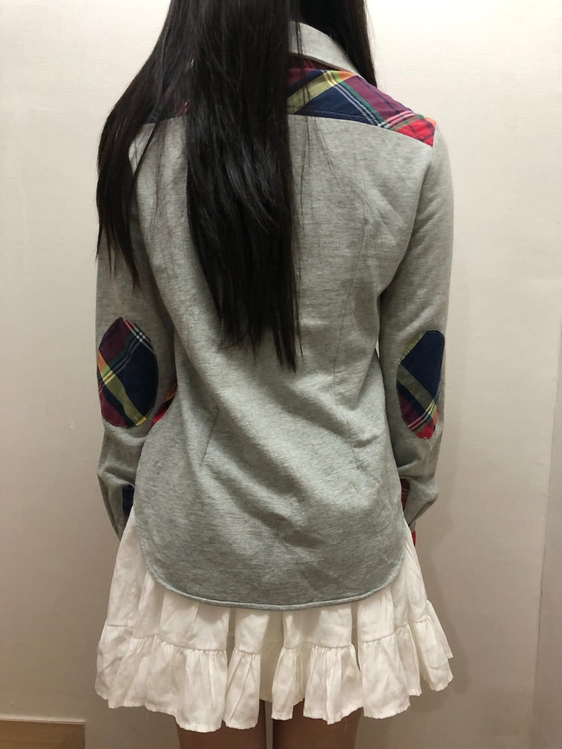 빈티지 그레이 비비드 체크 셔츠 탑 상품이미지7