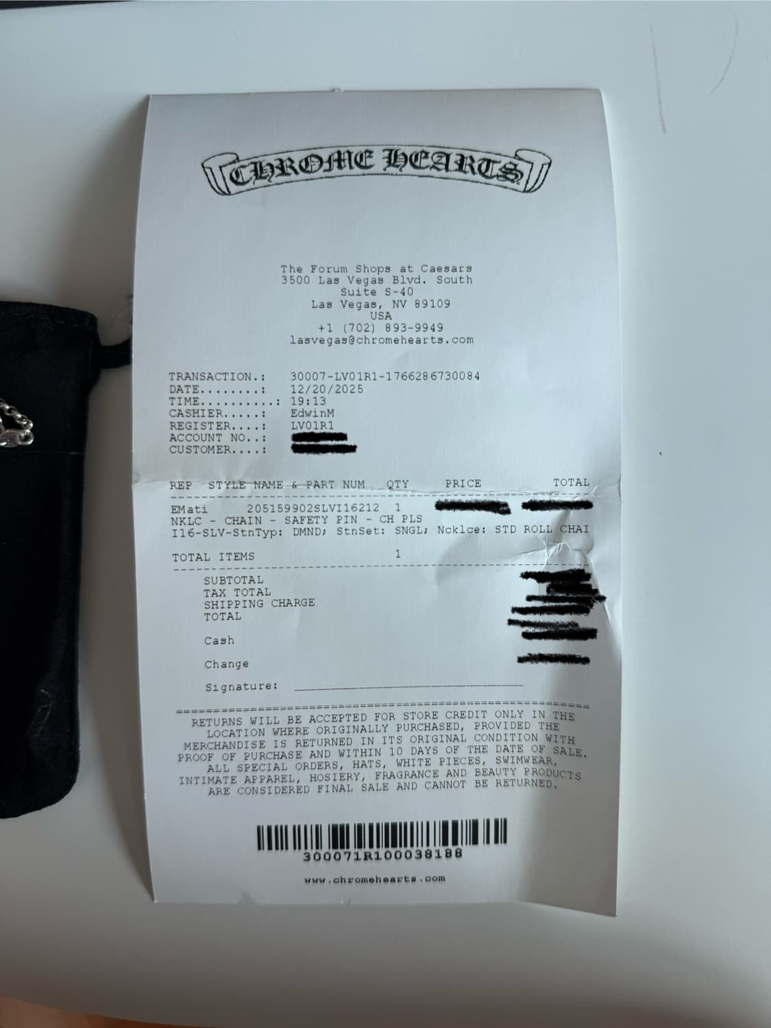 크롬하츠 세이프티핀 다이아 오리지널 16인치 상품이미지8