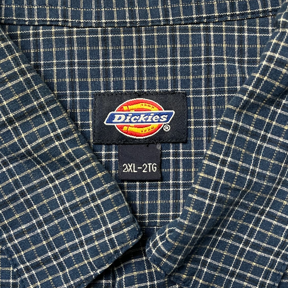DICKIES 디키즈 빈티지 블루 체크 반팔 워크 셔츠 A00959 상품이미지10
