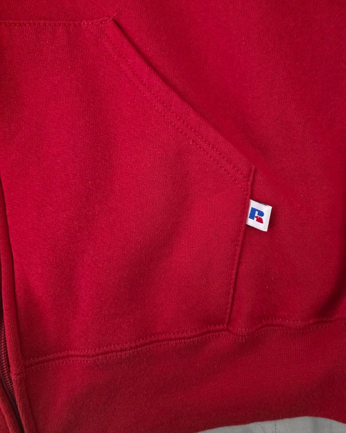 [XXL] 90s 빈티지 러셀 애슬레틱 레드 후드집업 - 그레이트 컨디션 상품이미지3