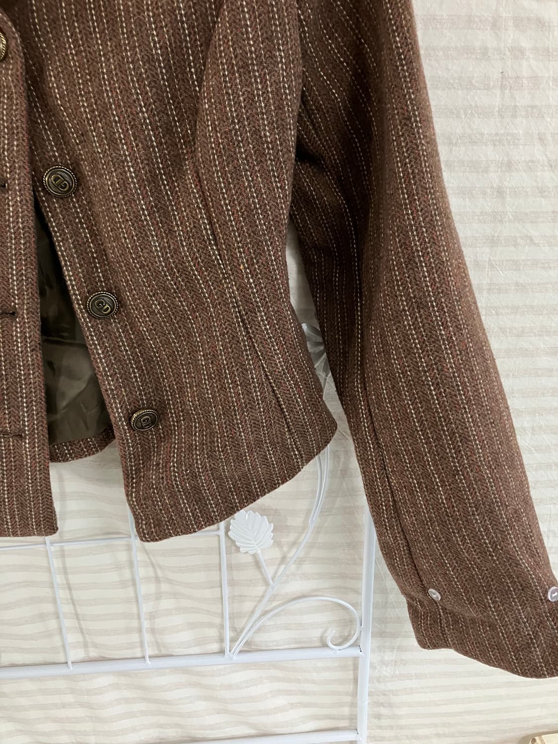 빈티지 초코 브라운 스트라이프 마이 936 y2k 스트릿 갸루 펑키 일본 상품이미지4