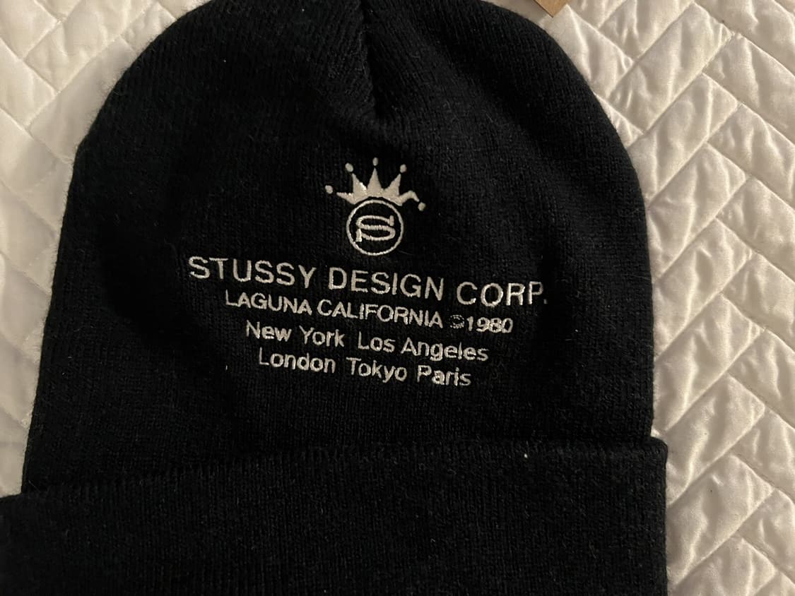 스투시 코퍼레이션 커프 비니 블랙 상품이미지2