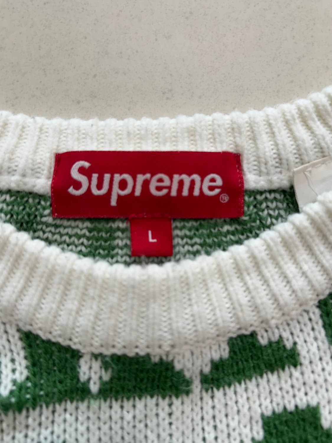 [L]슈프림 니트 스웨터 Supreme Fuck Sweater White 상품이미지3