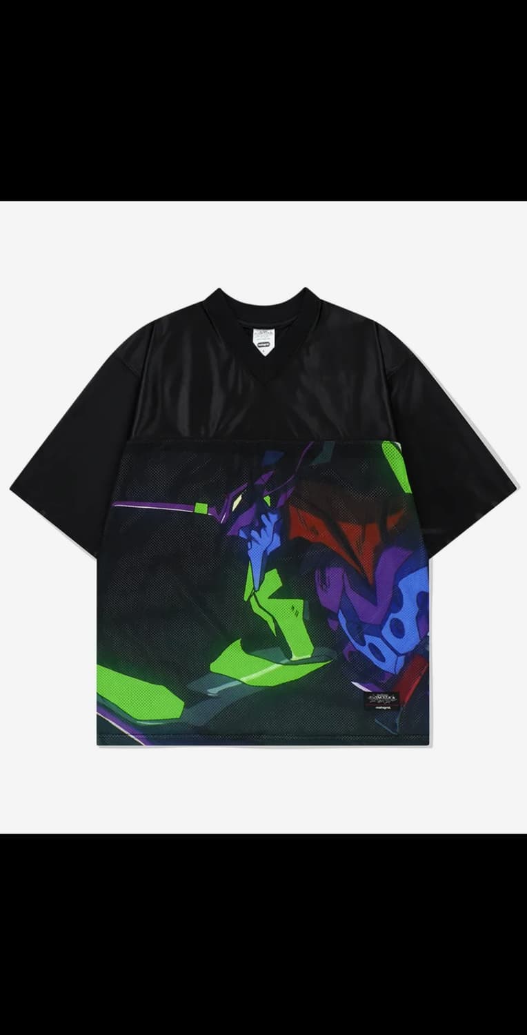 마하그리드 에반게리온 EVA FOOTBALL JERSEY BLACK 상품이미지1