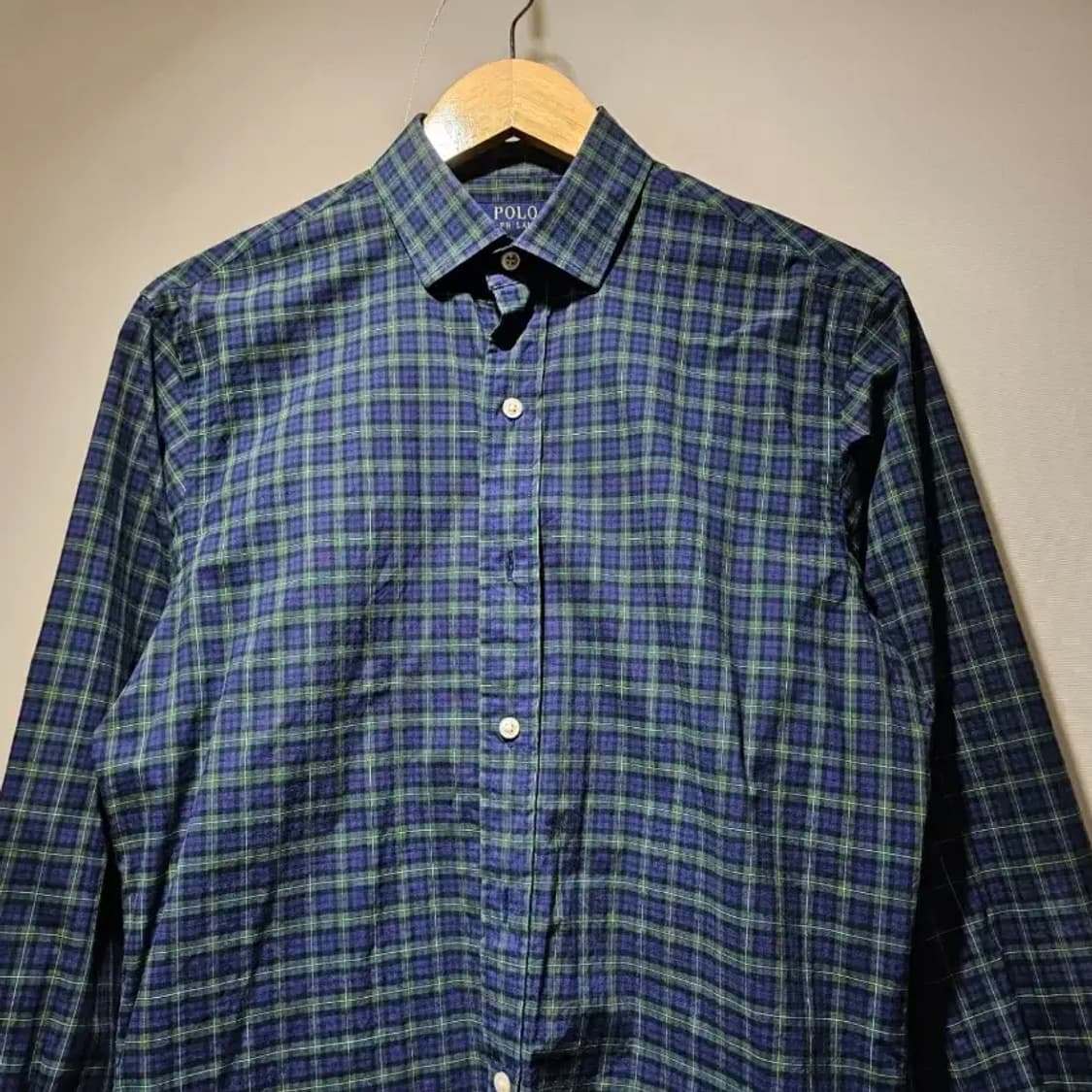 폴로 랄프로렌 남성 슬림핏 체크 셔츠 90 상품이미지1