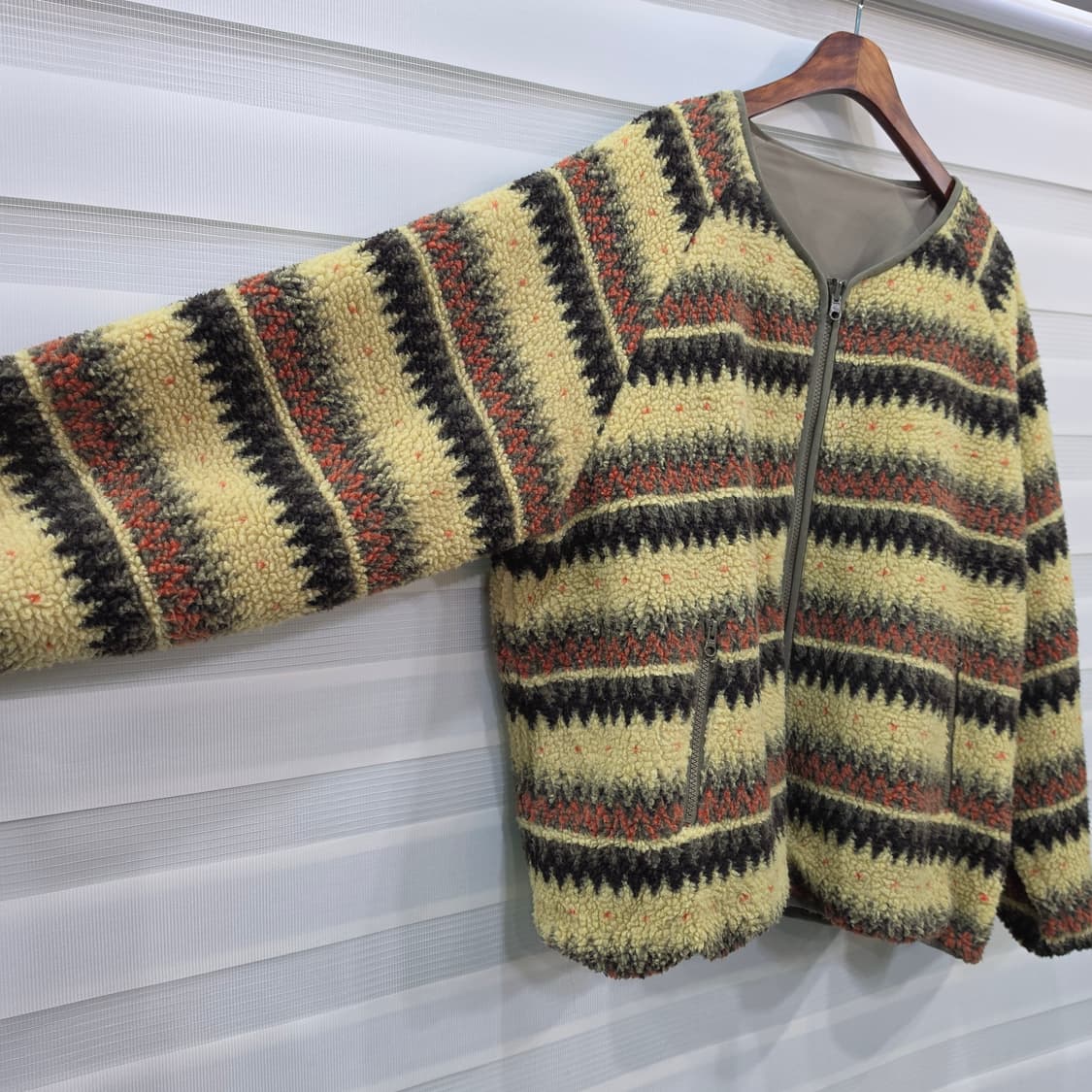 일본 Elcamino 노르딕 패턴 후리스 집업자켓- 우먼프리 상품이미지4