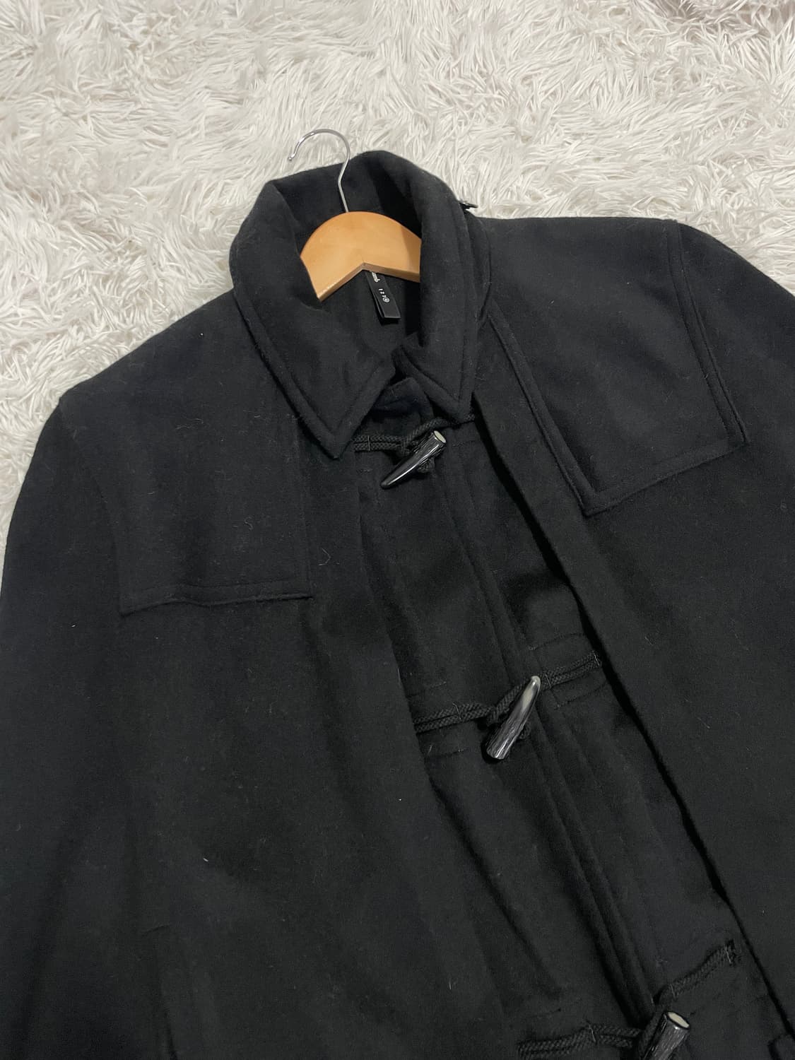 캐시미어 혼방 블랙 더플 케이프 상품이미지2