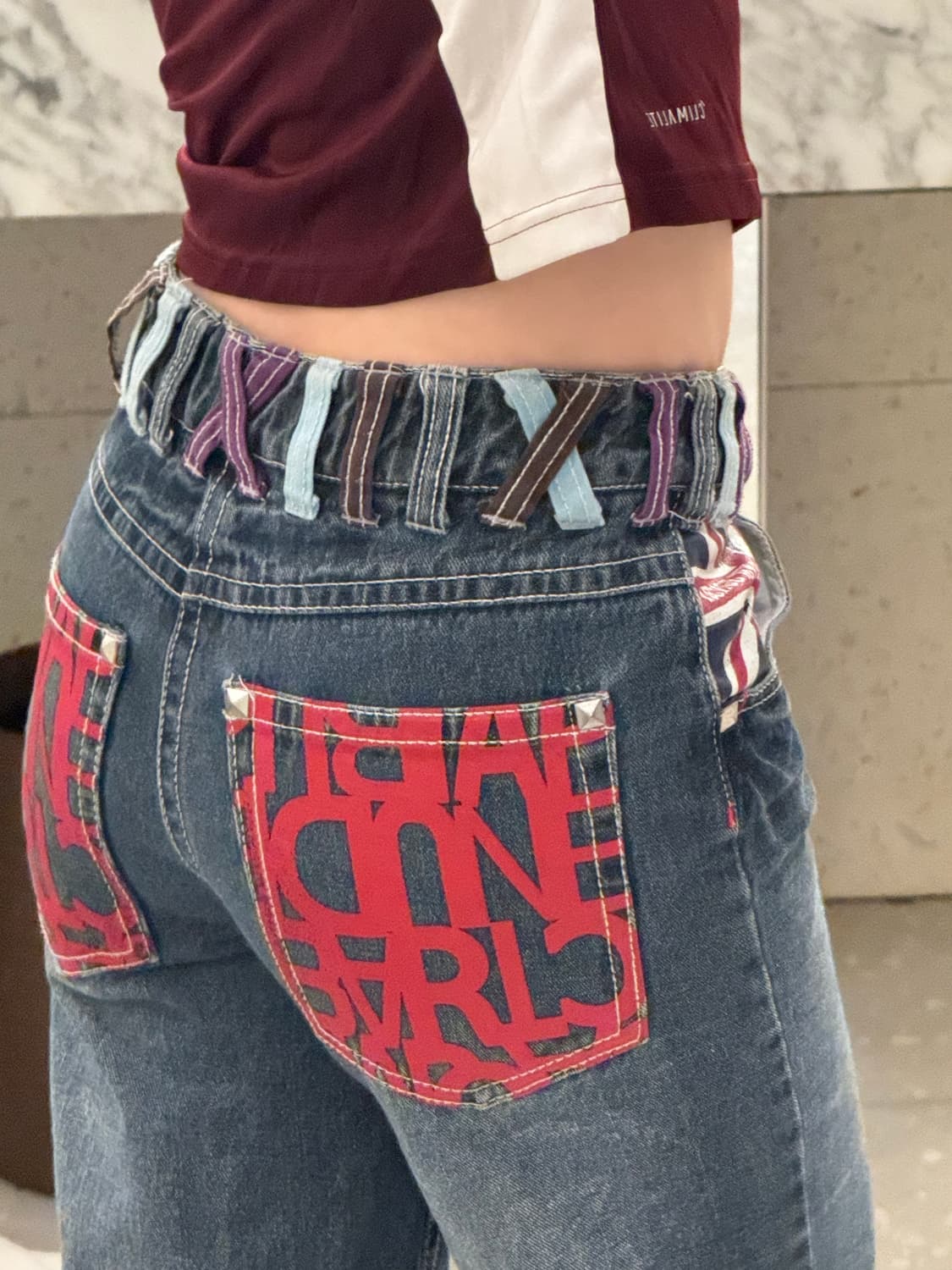 Vintage denim pants woman 상품이미지2