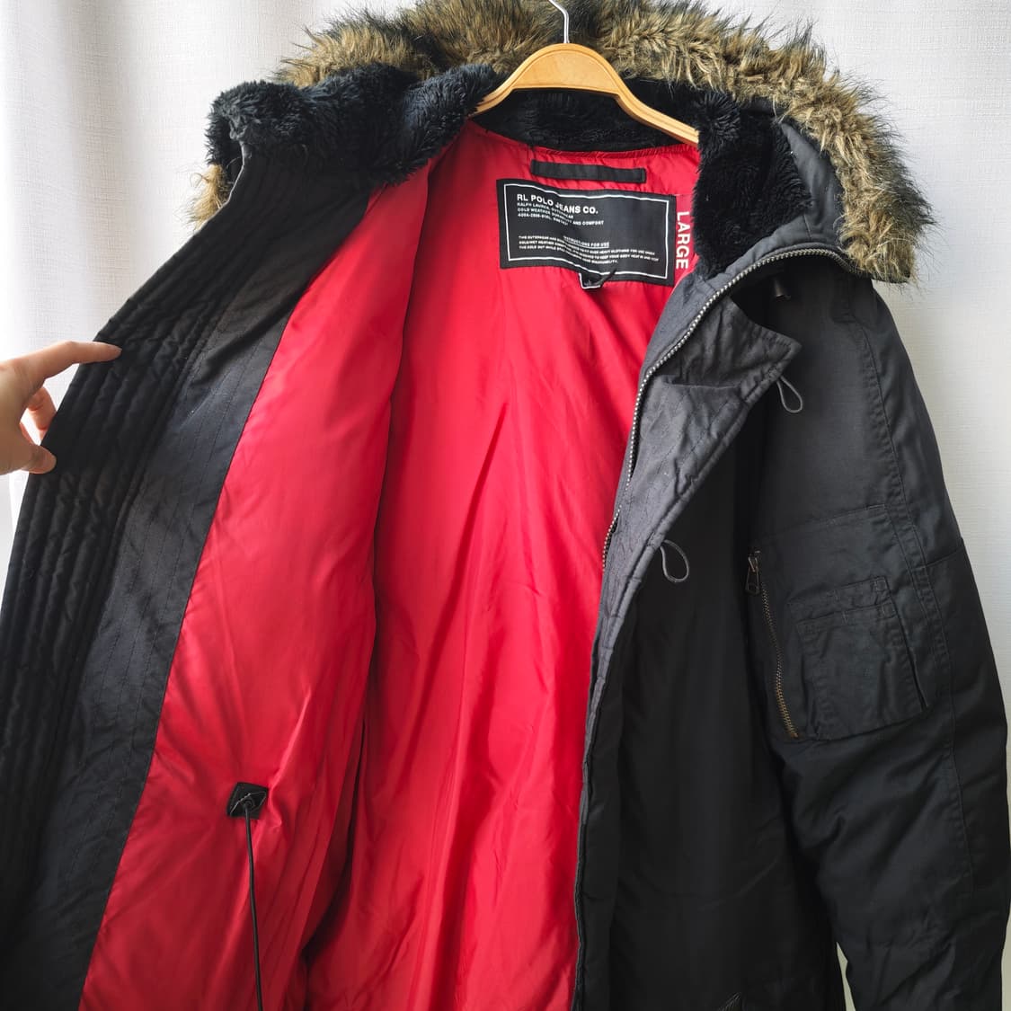 랄프로렌 폴로 진스 몬스터 다운 파카 N3B 블랙 L 상품이미지7