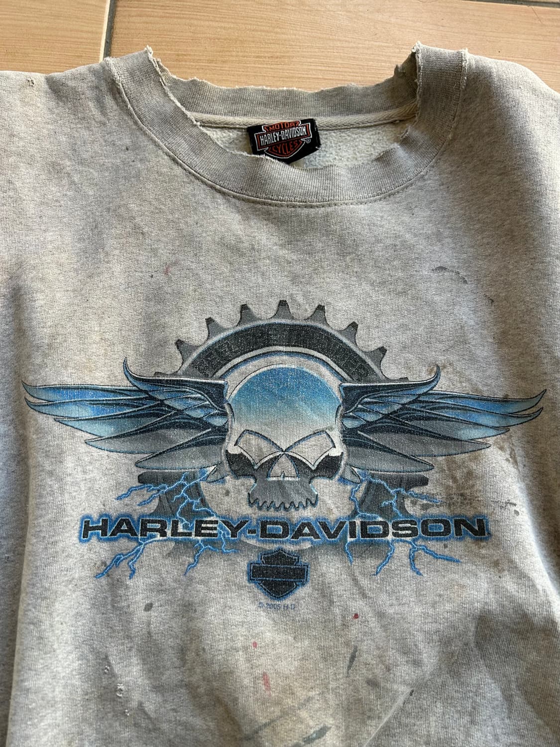 00‘s 할리데이비슨 라이트닝 스웻셔츠 상품이미지2