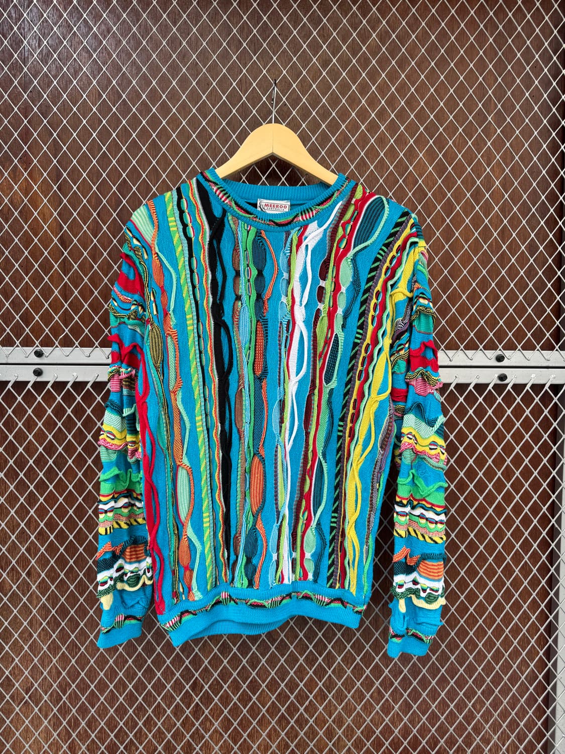 MEEROO 호주 빈티지 쿠지 패턴 자수 니트 스웨터 S 상품이미지1