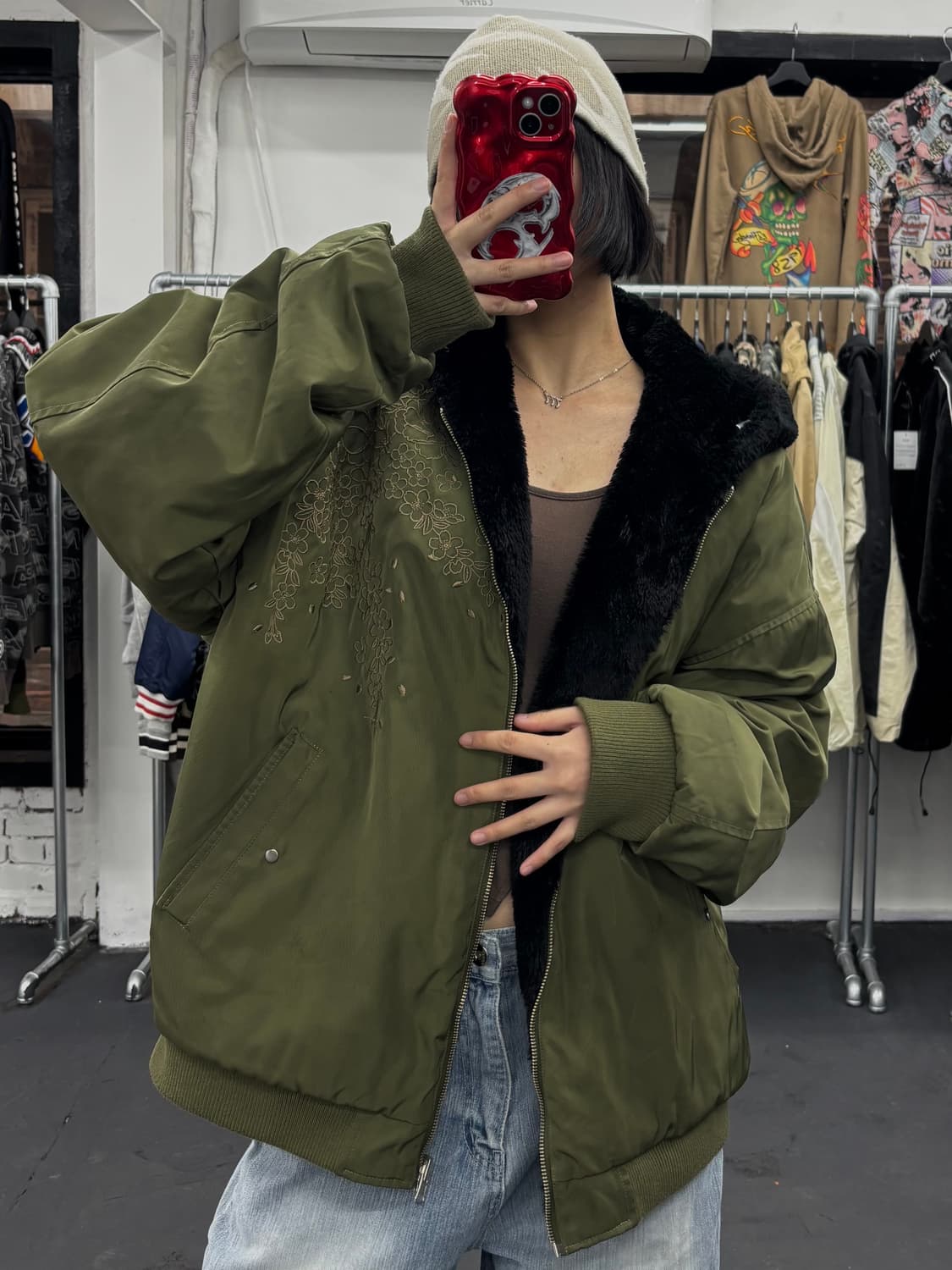 카라쿠리 타마시 오리엔탈 리버시블 MA-1 상품이미지3