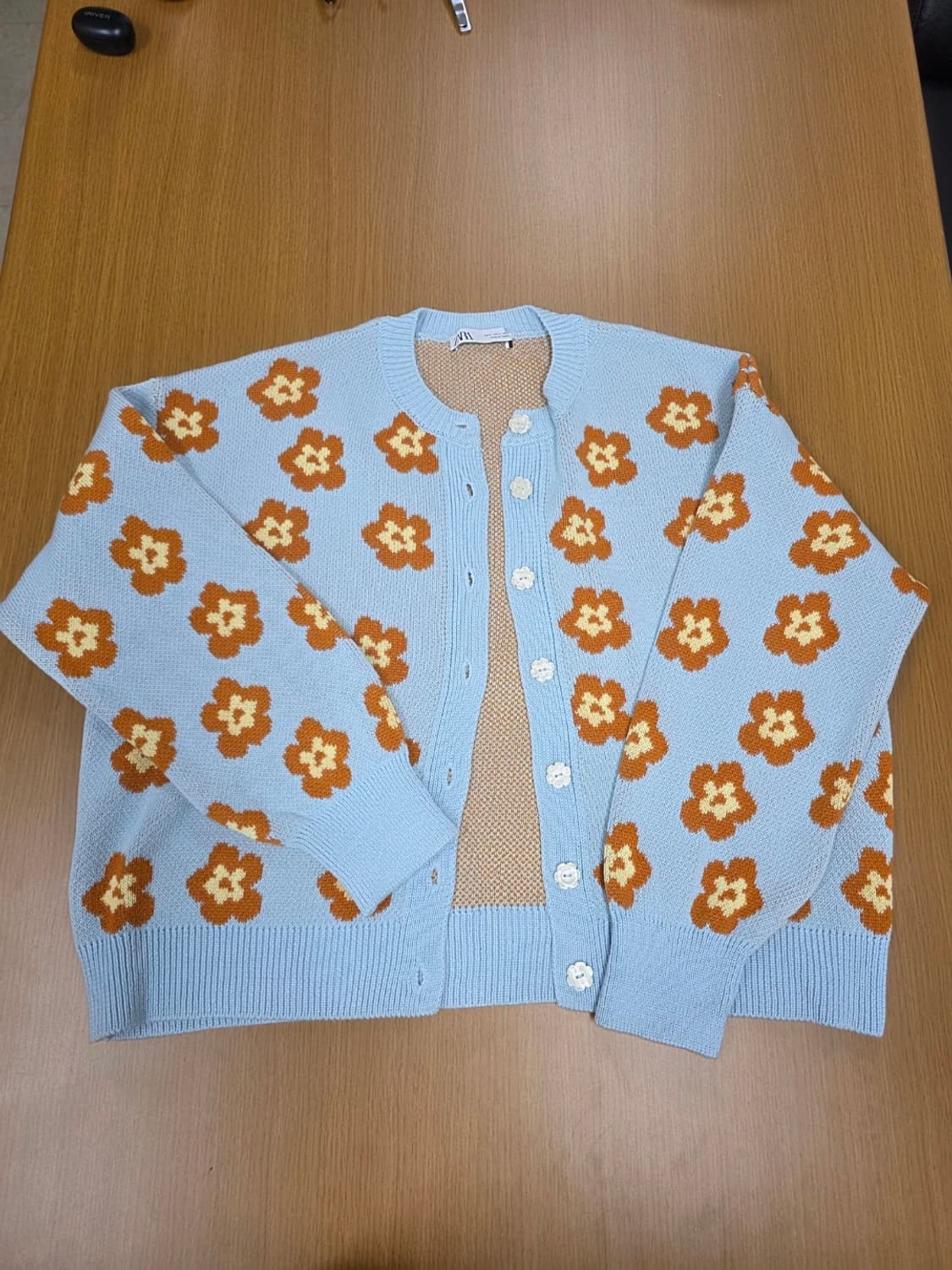 자라 그랜마코어 오버핏 플로럴 가디건 L 상품이미지1