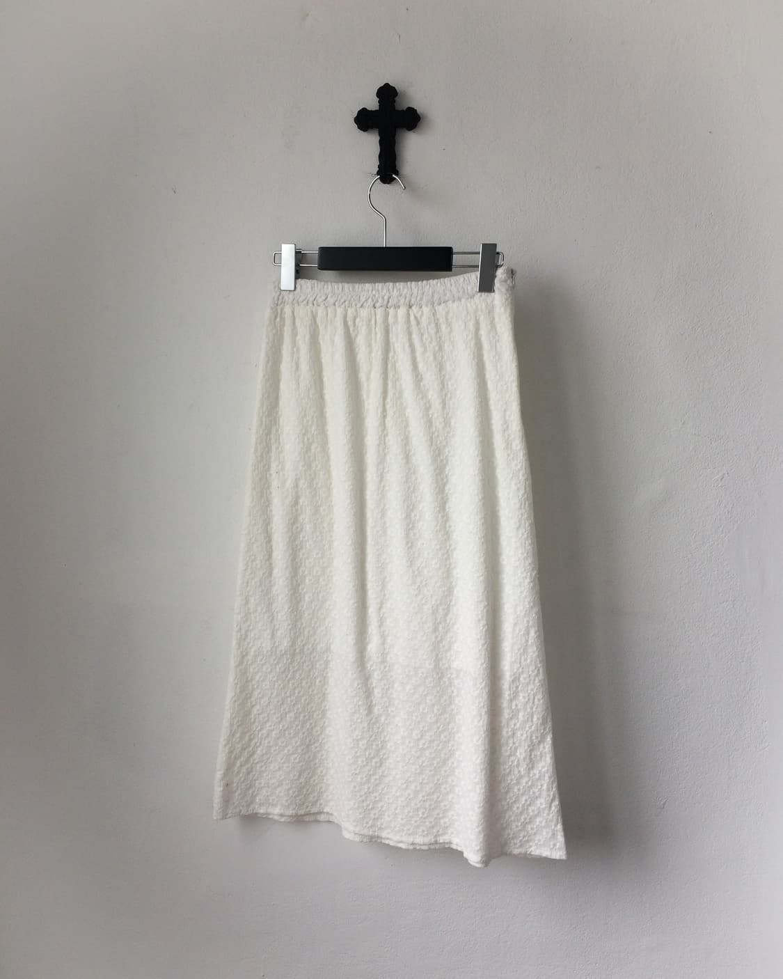 Flower pattern white long skirt 상품이미지3
