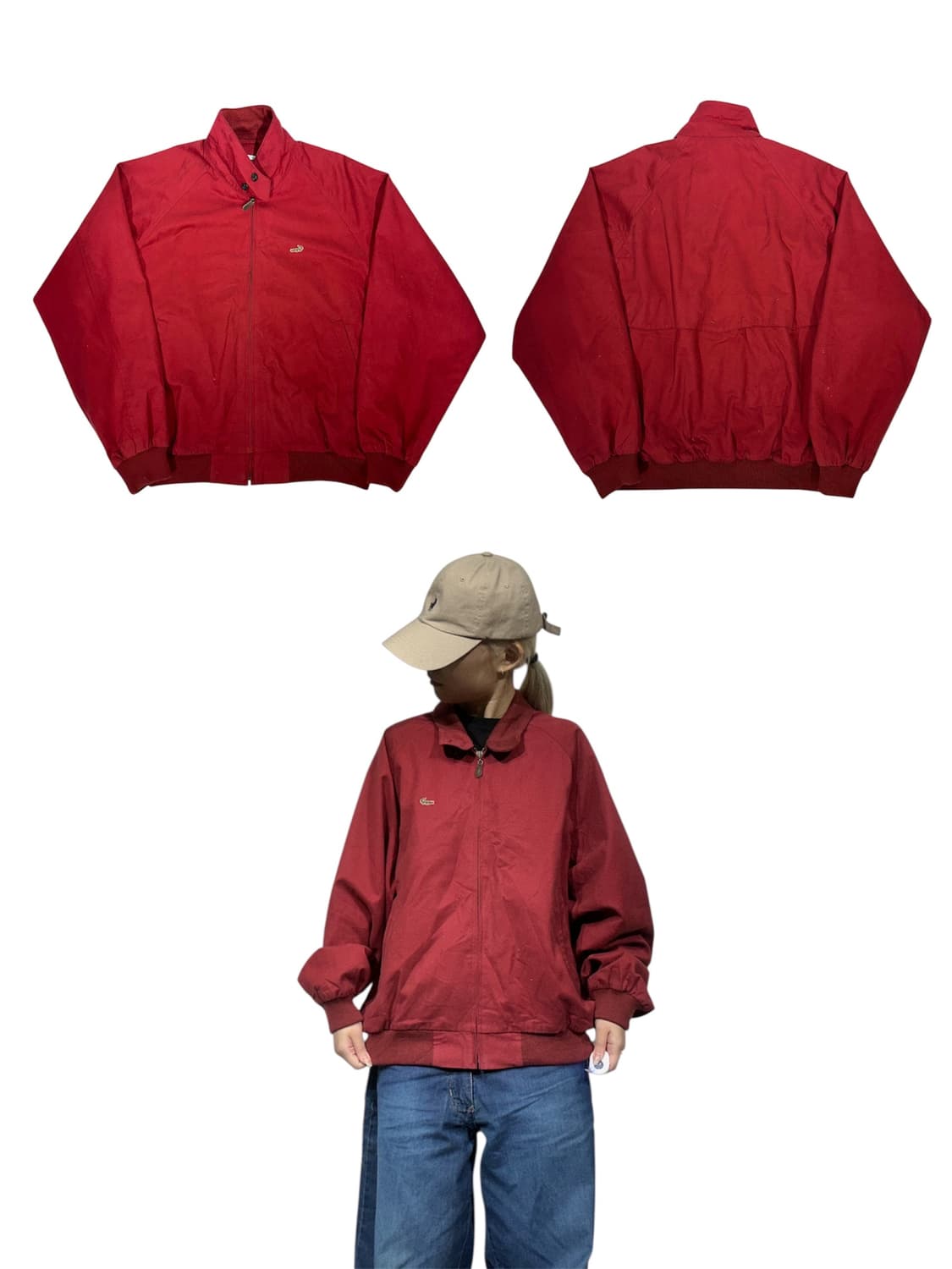 크로커다일 버건디 블루종 자켓 L 상품이미지1