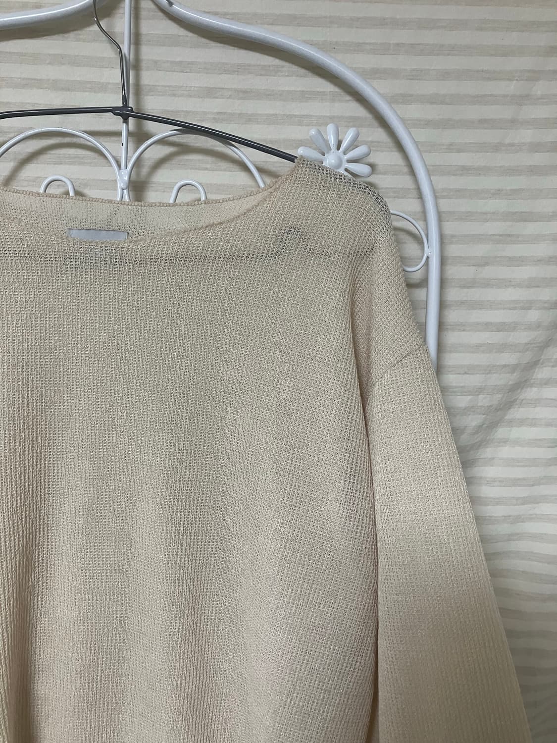 아이보리 유넥 긴팔594 상품이미지3