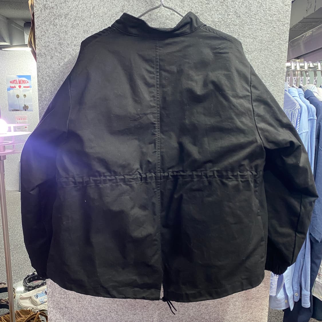 라퍼지스토어 블랙 피쉬테일 숏 야상 자켓 B3907 상품이미지4