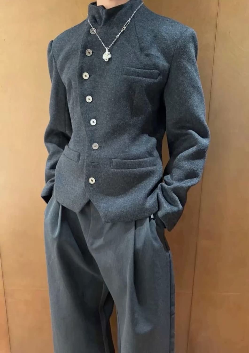 Stand collar wool jacket 상품이미지2