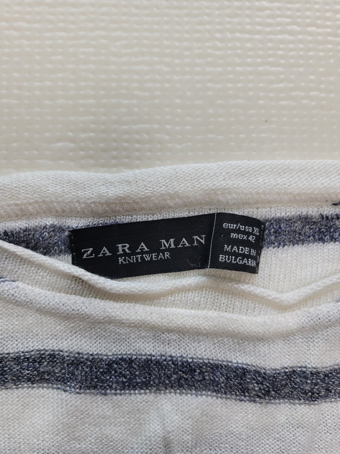 자라맨 ZARAMAN 스트라이프 니트 100 화이트 상품이미지7