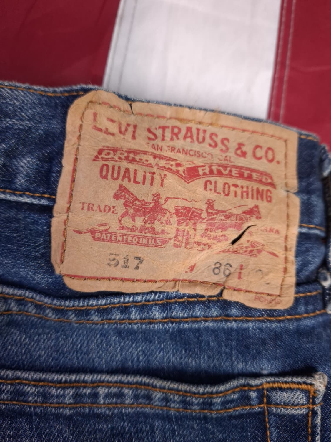 오리지날 90's 국내산 리바이스 517 부츠컷 데님진 상품이미지2