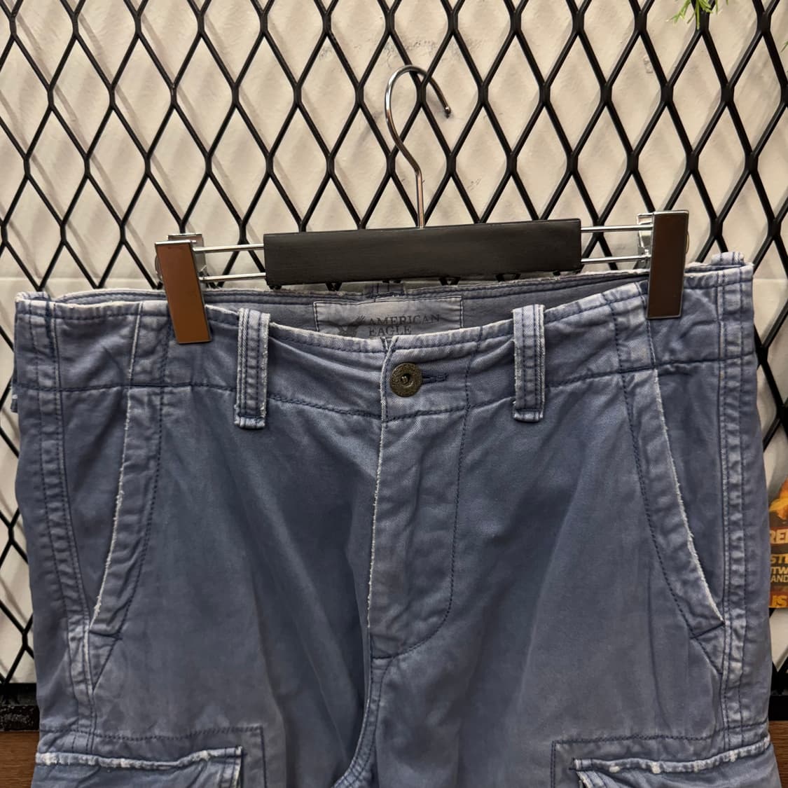 아메리칸 이글 카고 반바지 후면 포켓 독수리 포인트 블루 상품이미지3