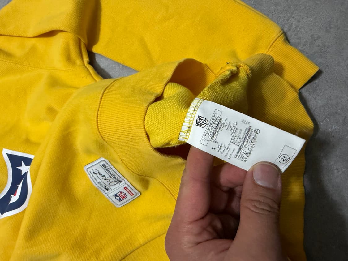 NFL  옐로우  빈티지  기모  스웻셔츠  95size   상품이미지5