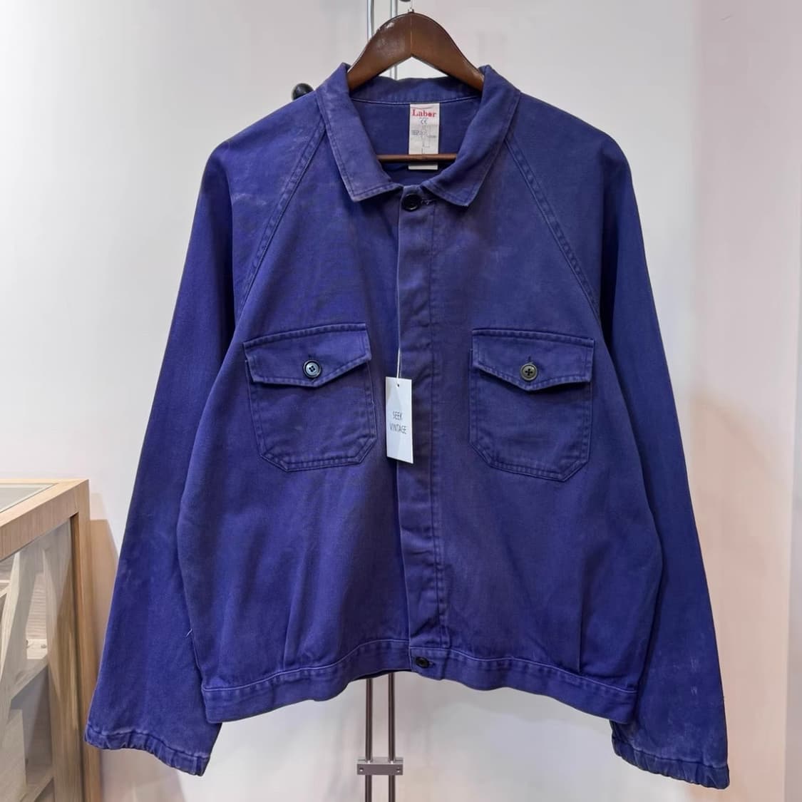 90s 유러피안 프렌치 워크자켓 (인디고 / 투포켓 숏 버전) 상품이미지1