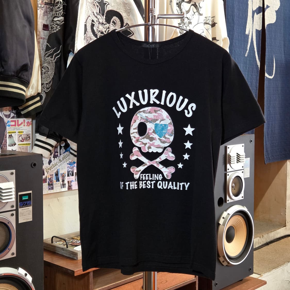 JPN 키치 스컬 프린팅 반팔 상품이미지1