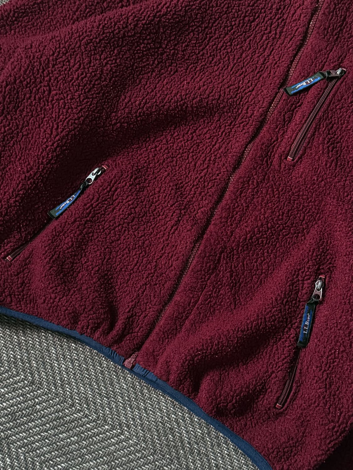 90s USA 엘엘빈 딥파일 플리스 집업 자켓 (105-110) 상품이미지4