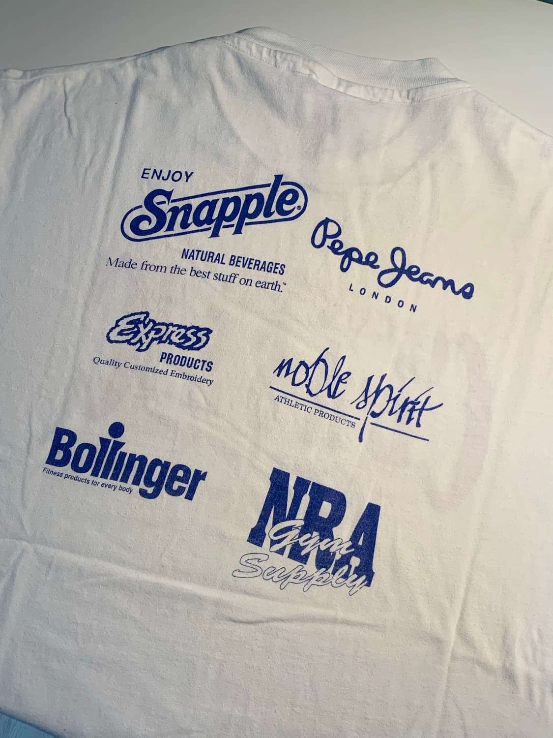 90s made in usa 싱글스티치 백프린팅 헤인즈 L XL 상품이미지3