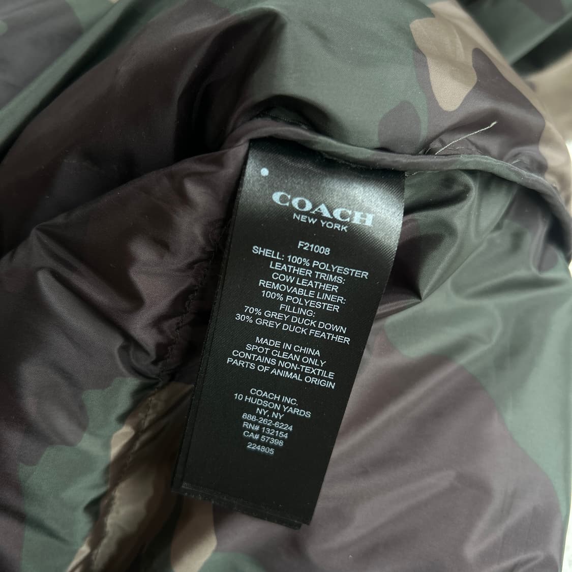 코치 카모플라쥬 패딩 점퍼 L 상품이미지3