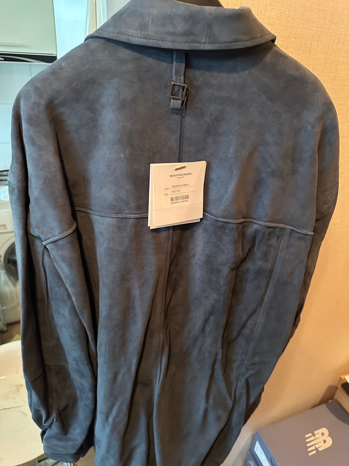 [52] 우영미 스웨이드 셔츠 자켓 네이비 상품이미지4