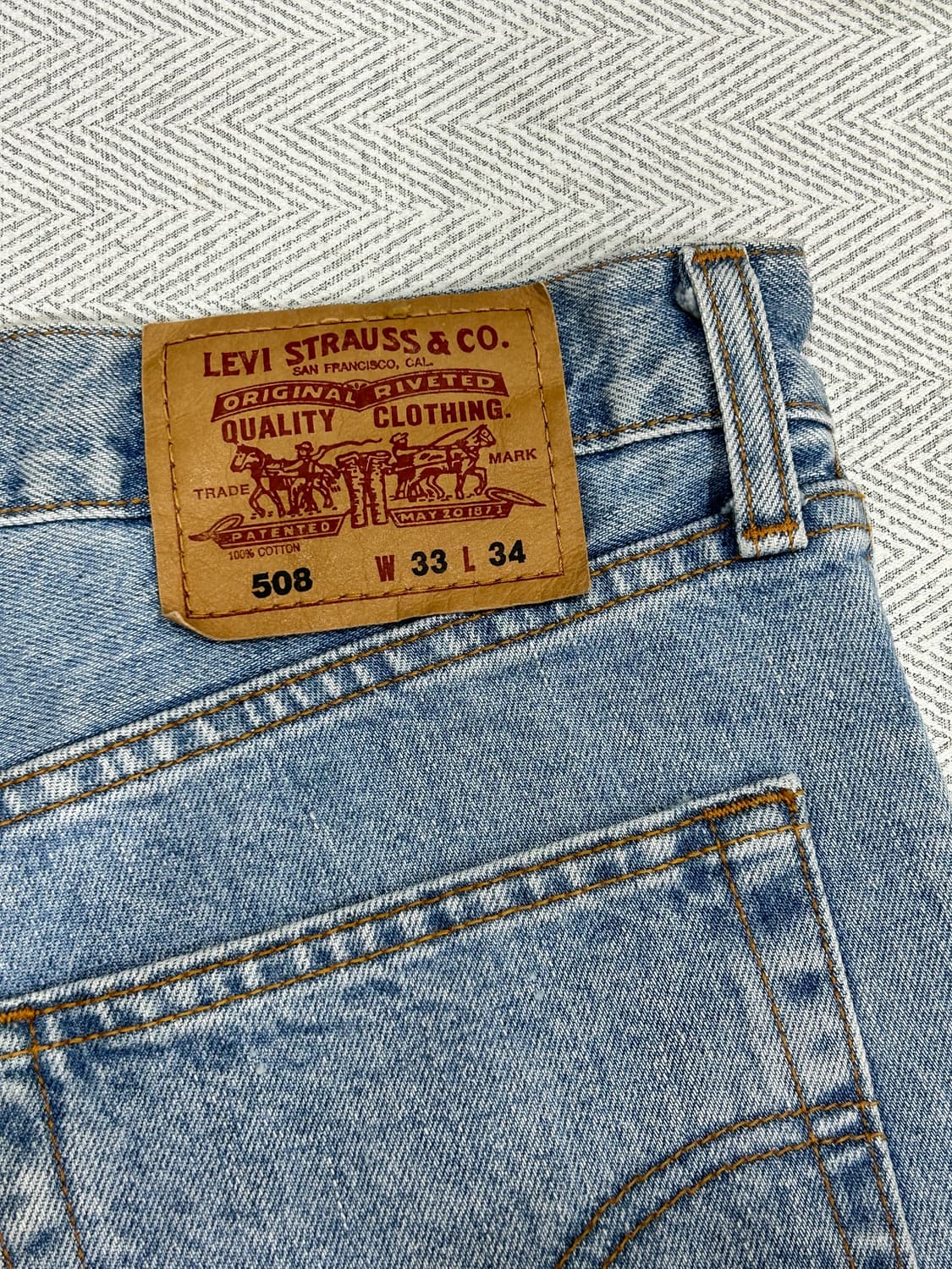 90s 리바이스 Levis 508 레귤러 데님 팬츠 33인치 상품이미지9