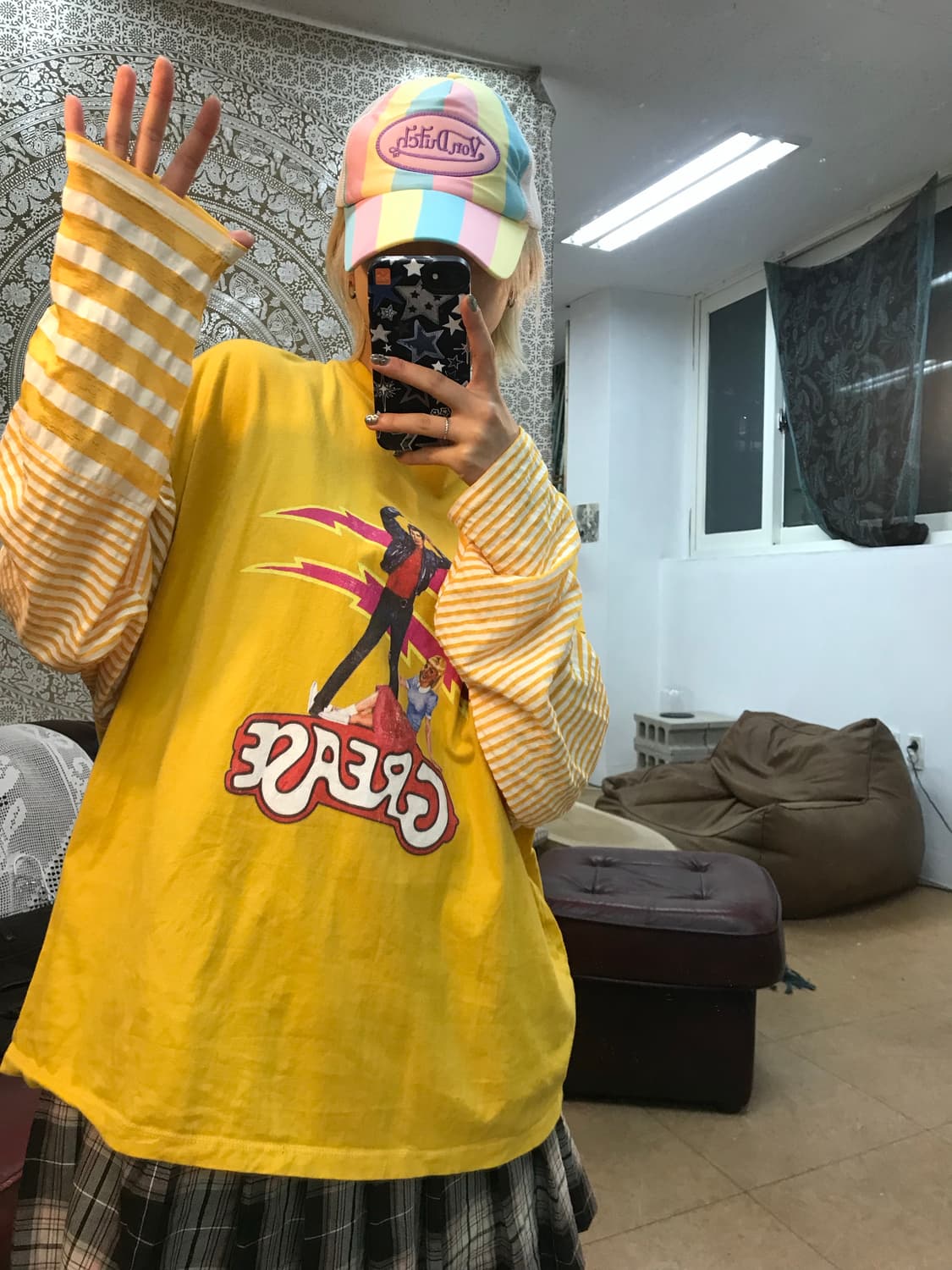 빈티지 레이어드 프린팅 롱슬리브  상품이미지1