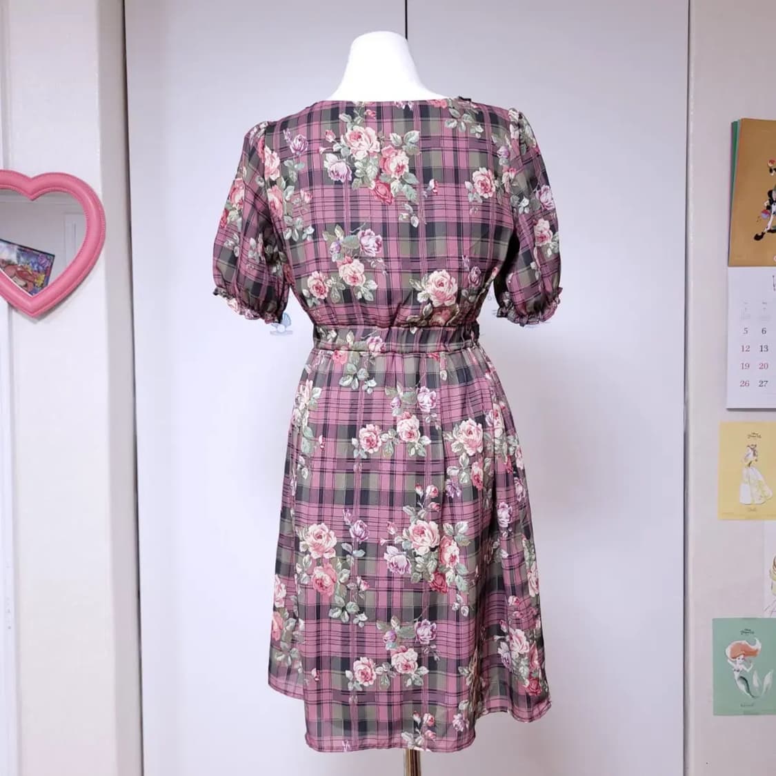 일본빈티지 가을풍 반팔 원피스  상품이미지7