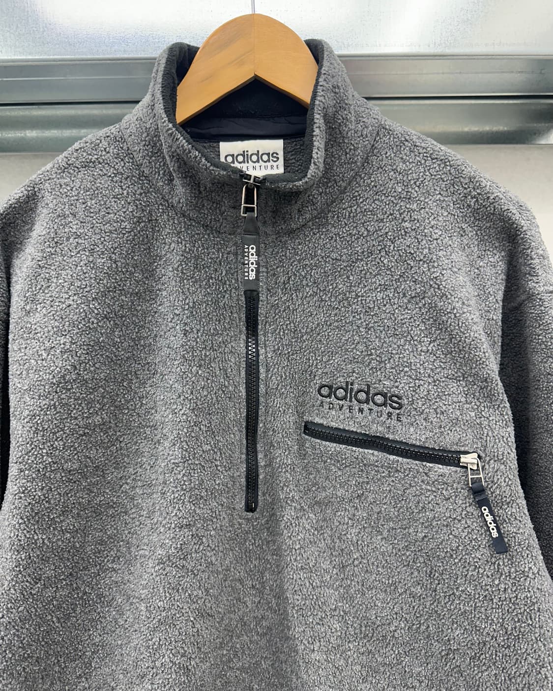 (M~L)80~90'S 아디다스 반집업 후리스-M1188 상품이미지2