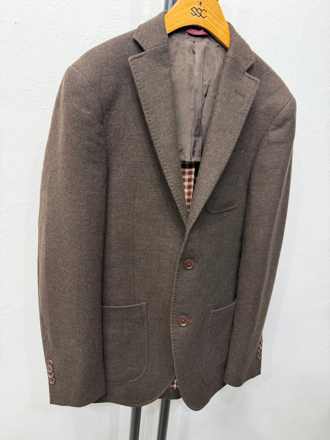 정품) 에스티듀퐁 이태리 브라운 남성 울자켓 46 상품이미지2