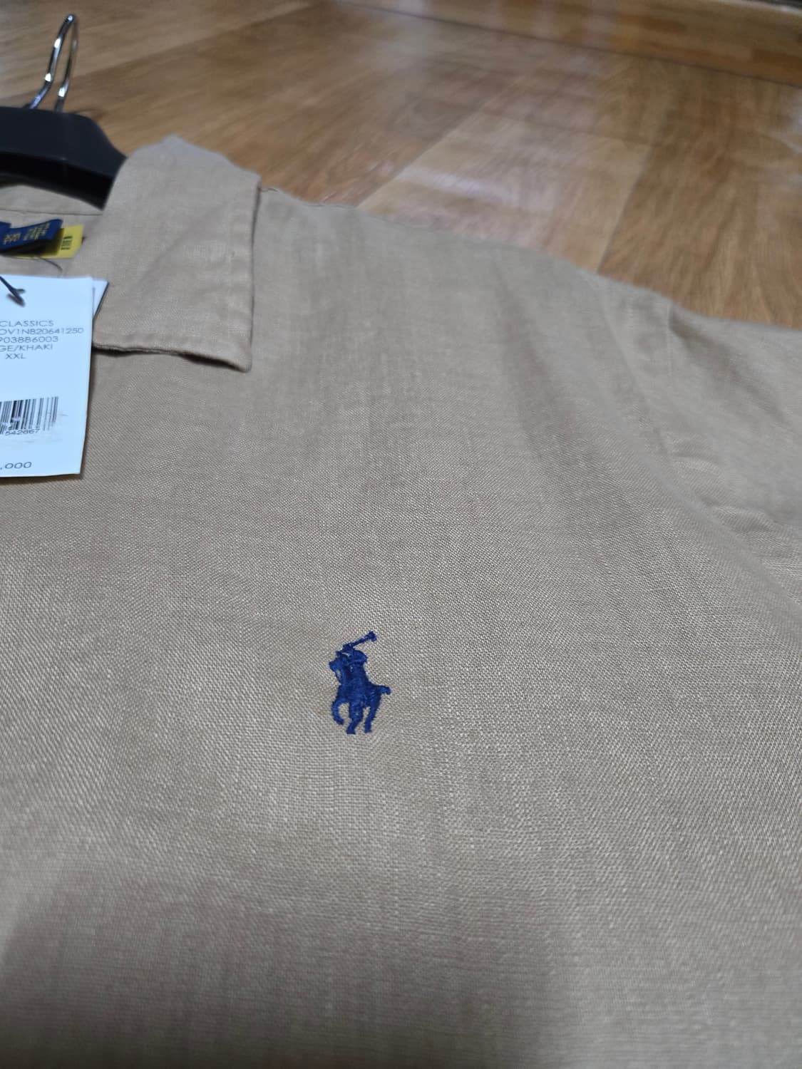 폴로 랄프로렌 남성 빅사이즈 큐알정품  린넨 반팔셔츠(새상품) 상품이미지4