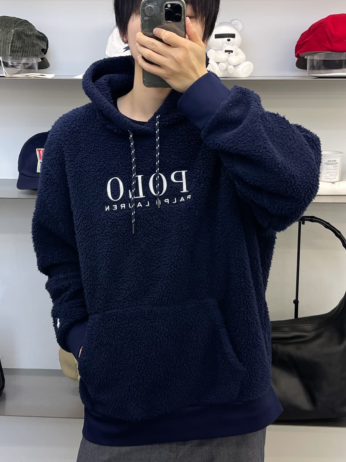 폴로랄프로렌 22fw QR 라벨 플리스 후디 상품이미지2