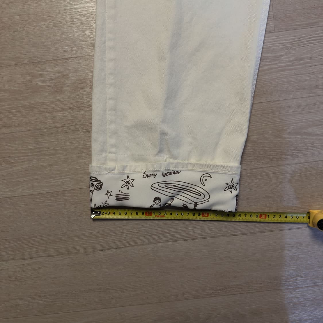 썬번(sunburn) x 헤르시(hernc) 화이트 데님 상품이미지4