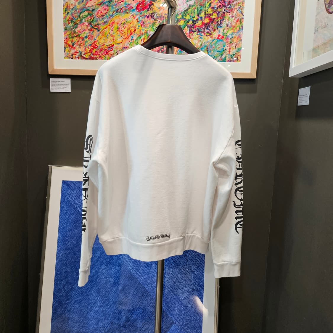 크롬하츠 넥 로고 크루넥 스웨트셔츠화이트 상품이미지4
