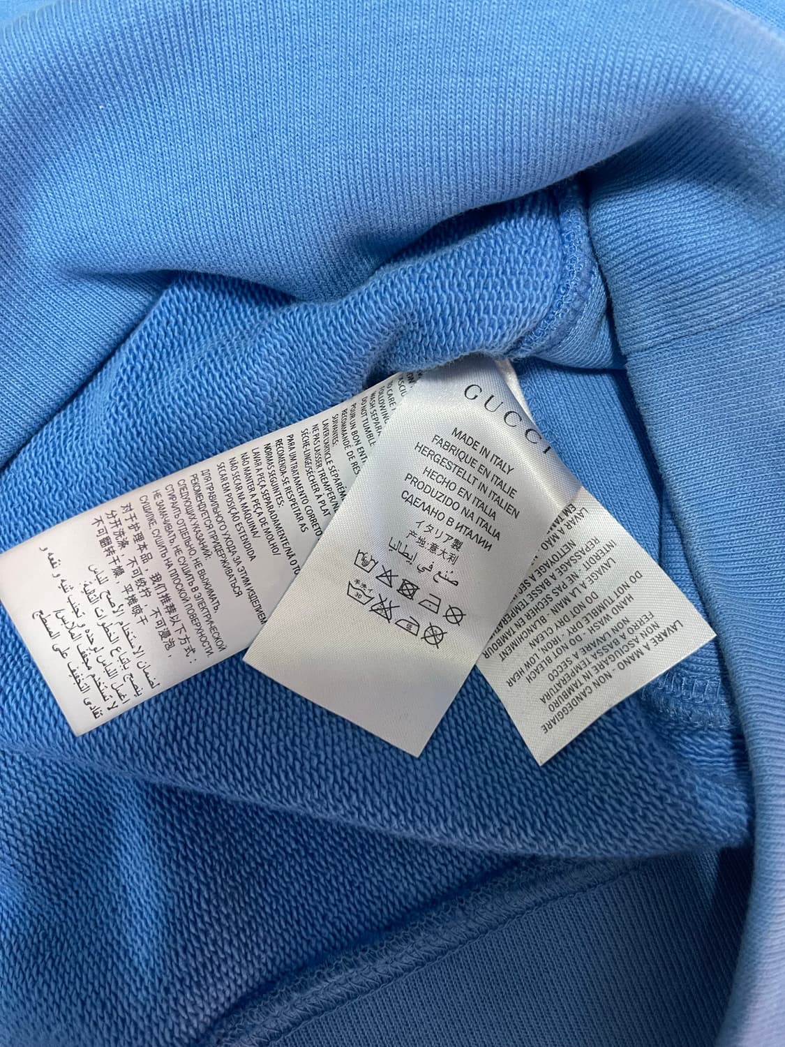 구찌 GUCCIBAND 후드티 블루 상품이미지3