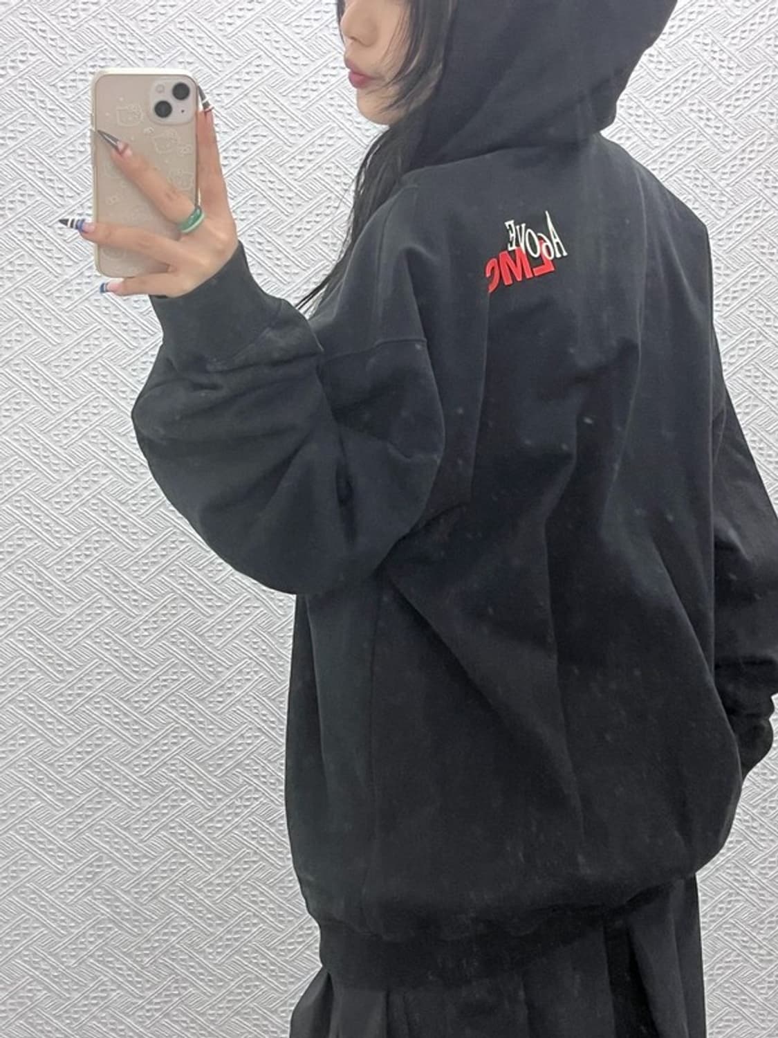 LMC X A60VE 빈티지 스트릿 힙합 오버핏 후드티 L C07820 상품이미지2