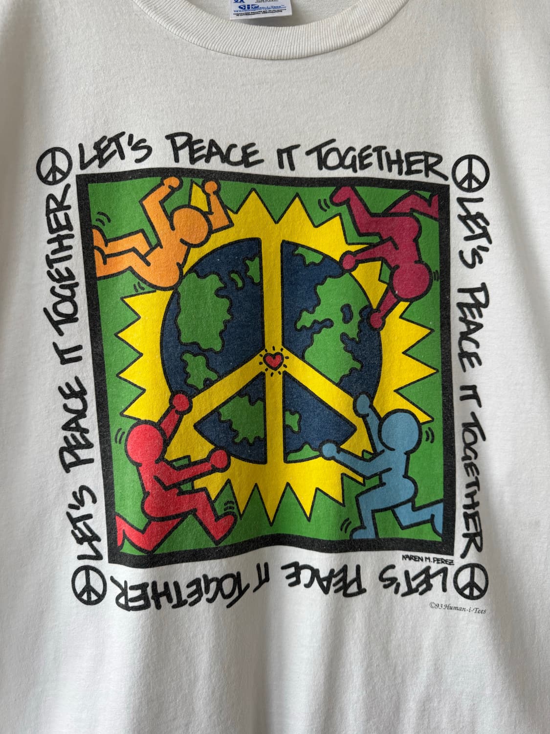 90s Lets Peace it together 티셔츠 상품이미지6