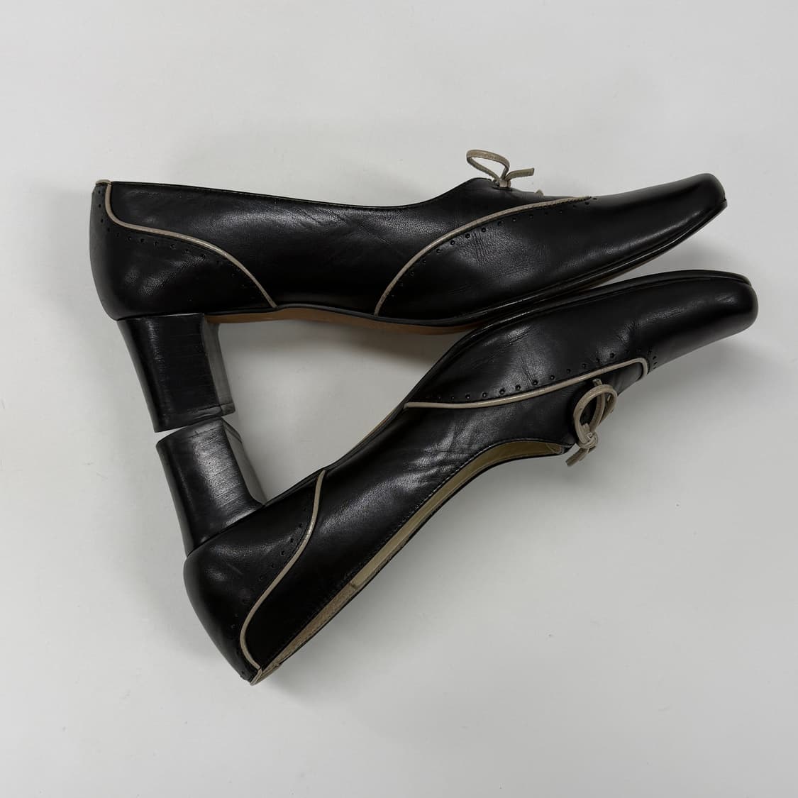 90s Margaret Howell ribbon mid heel 상품이미지5