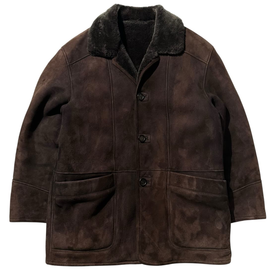 입생로랑 램스킹 시어링 싱글 무스탕 자켓 상품이미지3